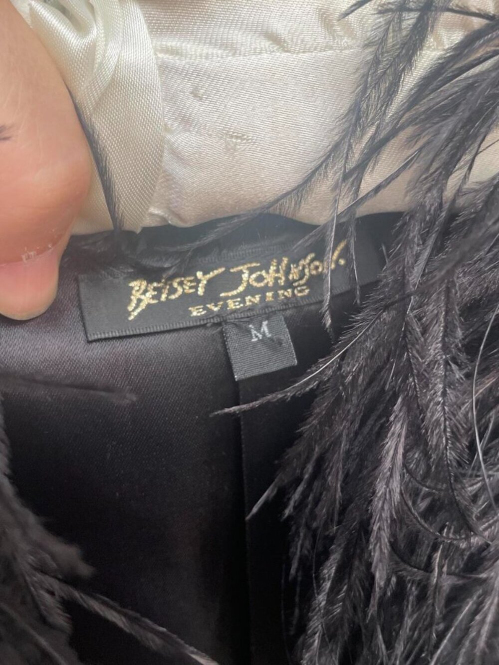 Vintage Betsey Johnson Evening marabou duster - Picture 4 of 4
